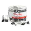 Staples Micro Binder Clips, 0.13" Capacity, Black, 100 Clips/Pack (ST15340/15340)
