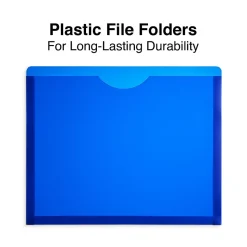 Staples Moisture Resistant File Pockets, Letter Size, Assorted Colors, 10/Pack (TR18372)