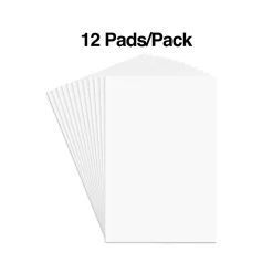 Staples Notepads, 3" x 5", Unruled, White, 100 Sheets/Pad, Dozen Pads/Pack (ST57337)