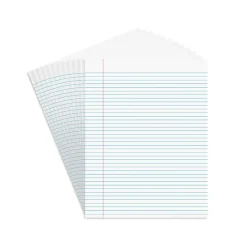 Staples Notepads, 8.5" x 11" (US letter), Narrow Ruled, White, 50 Sheets/Pad, Dozen Pads/Pack (ST57420)