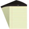 Staples Notepads, 8.5" x 11.75", Wide Ruled, Canary, 50 Sheets/Pad, Dozen (ST57300)