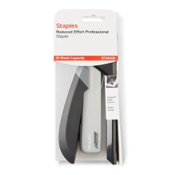 Staples One-Touch Desktop Stapler, 28 Sheet Capacity, Black/Silver, 500 (44426)