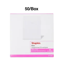 Staples Open End CD/DVD Envelopes, 5