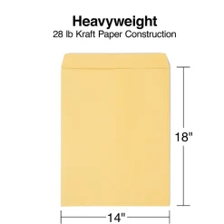 Staples Open End Kraft Catalog Envelopes, 14