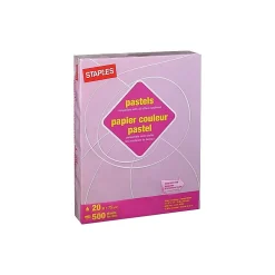 Staples Pastel 30% Recycled Multipurpose Colored Paper, 20 Lbs., 8.5" x 11", Lilac, 500/Ream (14782)