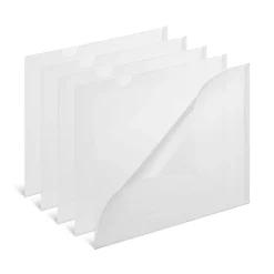 Staples Plastic Document File, 5-Pocket, Letter Size, Clear, 5/Pack (TR11094)