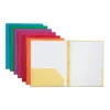 Staples 2-Pocket Plastic Presentation Folder with Fasteners, Assorted (ST55096-CC)