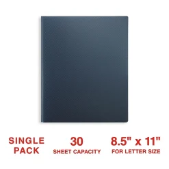 Staples 2-Pocket Plastic Presentation Folder, Blue (21624-CC/20644)