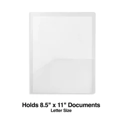 Staples 2-Pocket Plastic Presentation Folder, Clear (ST26382-CC)