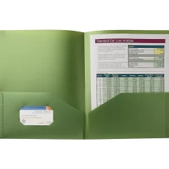 Staples 2-Pocket Presentation Folder, Green (21620-CC/20646)