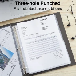 Staples Poly Binder Pocket, 3-Hole Punched, Clear, 5/Pack (ST15159-CC)