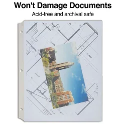 Staples Poly Binder Pocket, 3-Hole Punched, Clear, 5/Pack (ST15159-CC)