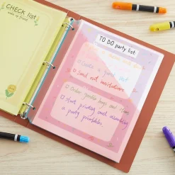 Staples Poly Binder Pocket, 3-Hole Punched, Assorted Colors, 5/Pack (ST15158-CC)