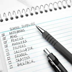 Staples Postscript Retractable Ballpoint Pens, Fine Point, Black Ink, Dozen (18264)