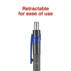Staples Postscript Retractable Ballpoint Pens, Medium Point, Blue Ink, Dozen (18263)