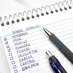 Staples Postscript Retractable Ballpoint Pens, Medium Point, Blue Ink, Dozen (18263)