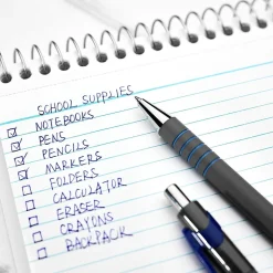 Staples Postscript Retractable Ballpoint Pens, Fine Point, Blue Ink, Dozen (18266)