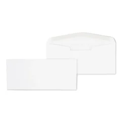 Staples Premium Gummed #10 Business Envelopes, 4 1/8" x 9 1/2", White, 500/Box (19264VP)