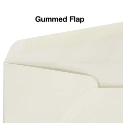 Staples Premium Gummed #10 Business Envelopes, 4 1/8" x 9 1/2", Ivory, 500/Box (918211/19420)