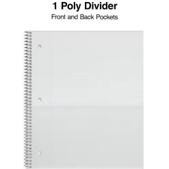 Staples Premium Poly 1-Subject Notebook, 8.5