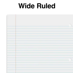 Staples Premium Poly 1-Subject Notebook, 8" x 10.5", Wide Ruled, 100 Sheets, Black (TR20956)