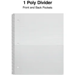 Staples Premium Poly 1-Subject Notebook, 8