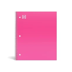 Staples Premium 1-Subject Notebook, 8.5" x 11", College Ruled, 100 Sheets, Pink, 12 Notebooks/Carton (TR51448Ct)