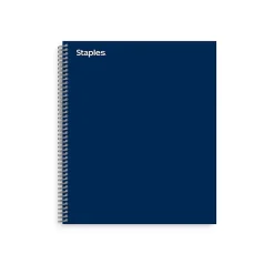 Staples Premium 5-Subject Notebook, 8.5" x 11", College Ruled, 200 Sheets, Blue (TR58364)