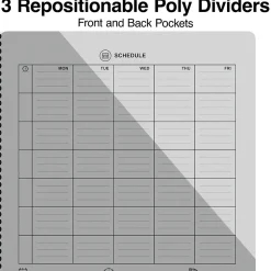 Staples Premium 3-Subject Notebook, 8.5