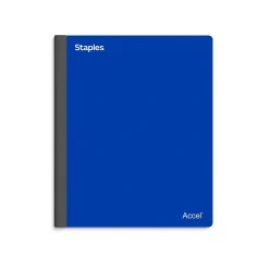 Staples Premium 3-Subject Notebook, 8.5" x 11", College Ruled, 150 Sheets, Blue (ST58330)