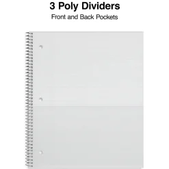 Staples Premium 3-Subject Notebook, 8.5