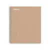 Staples Premium 5-Subject Notebook, 8.5" x 11", College Ruled, 200 Sheets, Brown (TR52122)