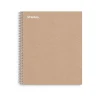 Staples Premium 3-Subject Notebook, 8.5" x 11", College Ruled, 150 Sheets, Brown (TR52123)