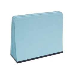 Staples Pressboard File Folders, Single Tab, Letter, Blue, 25/Box