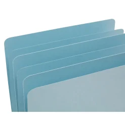 Staples Pressboard File Folders, Single Tab, Letter, Blue, 25/Box