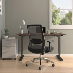 Staples Prestige Marrett Ergonomic Fabric Swivel Task Chair, Black (UN53249)