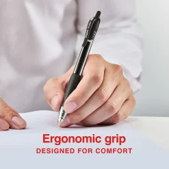 Staples ProGel™ Retractable Gel Pen, Fine Point, 0.7mm, Black Ink, Dozen (ST62095)