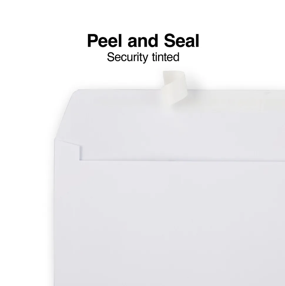 Staples QuickStrip EasyClose Self Seal #10 Window Envelopes, 4 1/8" x 9 1/2", White Wove, 500/Box (ST381936/381936)