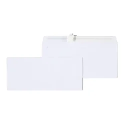 Staples QuickStrip EasyClose #10 Business Envelopes, 4 1/8" x 9 1/2", White, 100/Box (394047N)