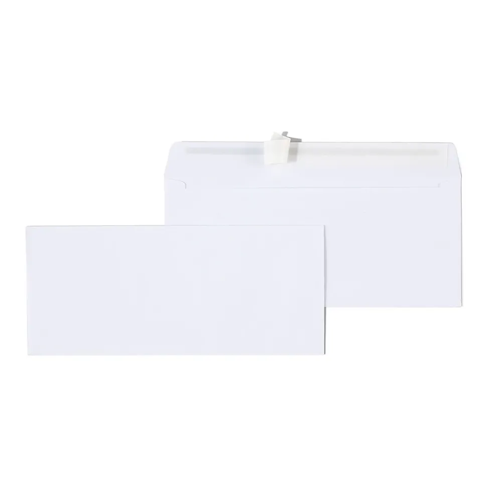 Staples QuickStrip EasyClose #10 Business Envelopes, 4 1/8" x 9 1/2", White, 100/Box (394047N)