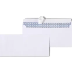 Staples QuickStrip EasyClose Self Seal Security Tinted #10 Business Envelopes, 4 1/8" x 9 1/2", White, 100/Box (ST50308-CC)