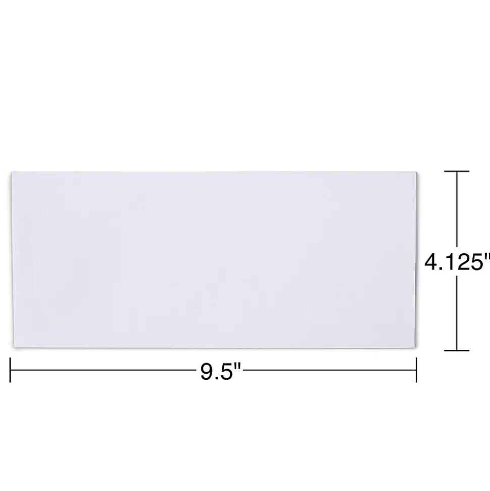 Staples QuickStrip EasyClose Self Seal Security Tinted #10 Business Envelopes, 4 1/8" x 9 1/2", White, 100/Box (ST50308-CC)
