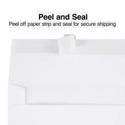 Staples QuickStrip EasyClose Self Seal Invitation Envelopes, White Wove, 100/Box (ST394063/394063)