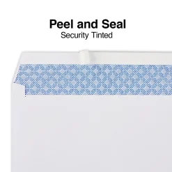 Staples QuickStrip EasyClose Self Seal Security Tinted #10 Business Envelopes, 4 1/8" x 9 1/2", White, 500/Box (ST50312-CC)