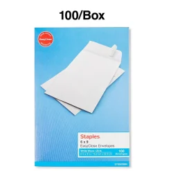 Staples QuickStrip EasyClose Self Seal #1 Catalog Envelopes, 6