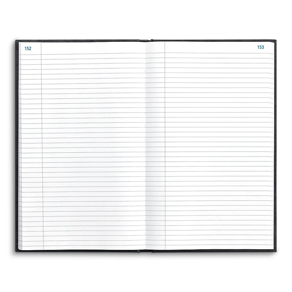 Staples Record Book, 7.25"W x 11.75"H, Blue Marble, 300 Sheets/Book (886673)