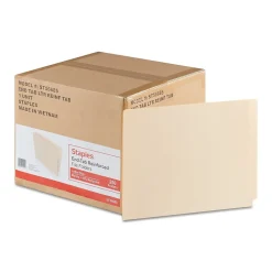 Staples Reinforced End-Tab File Folders, Letter Size, Manila, 250/Box (ST56685-CC)