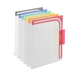 Staples Reinforced File Folder, 1/3 Cut, Letter Size, Assorted Colors, 6/Pack (TR39414)