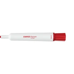 Staples Remarx Dry Erase Markers, Broad Point, Red, 12/Pack (18887)