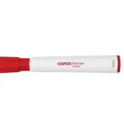 Staples Remarx Dry Erase Markers, Broad Point, Red, 12/Pack (18887)